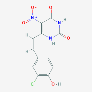 6-[2-(3-chloro-4-hydroxyphenyl)vinyl]-5-nitro-2,4(1H,3H)-pyrimidinedione