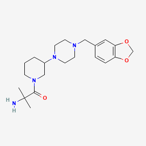 (2-{3-[4-(1,3-benzodioxol-5-ylmethyl)-1-piperazinyl]-1-piperidinyl}-1,1-dimethyl-2-oxoethyl)amine dihydrochloride