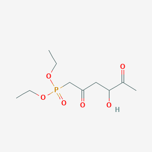 molecular formula C10H19O6P B053990 1-Diethoxyphosphinyl-4-hydroxy-2,5-hexanedione CAS No. 113848-02-5