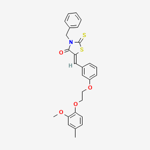 3-benzyl-5-{3-[2-(2-methoxy-4-methylphenoxy)ethoxy]benzylidene}-2-thioxo-1,3-thiazolidin-4-one