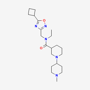 N-[(5-cyclobutyl-1,2,4-oxadiazol-3-yl)methyl]-N-ethyl-1'-methyl-1,4'-bipiperidine-3-carboxamide