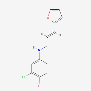 (3-chloro-4-fluorophenyl)[3-(2-furyl)-2-propen-1-yl]amine