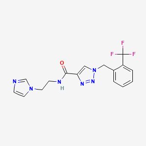 N-[2-(1H-imidazol-1-yl)ethyl]-1-[2-(trifluoromethyl)benzyl]-1H-1,2,3-triazole-4-carboxamide