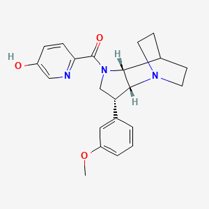 6-{[(3R*,3aR*,7aR*)-3-(3-methoxyphenyl)hexahydro-4,7-ethanopyrrolo[3,2-b]pyridin-1(2H)-yl]carbonyl}pyridin-3-ol