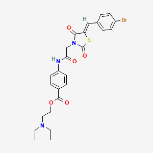 2-(diethylamino)ethyl 4-({[5-(4-bromobenzylidene)-2,4-dioxo-1,3-thiazolidin-3-yl]acetyl}amino)benzoate