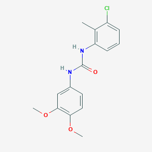 molecular formula C16H17ClN2O3 B5399075 N-(3-chloro-2-methylphenyl)-N'-(3,4-dimethoxyphenyl)urea 