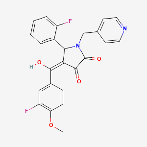 molecular formula C24H18F2N2O4 B5399080 4-(3-fluoro-4-methoxybenzoyl)-5-(2-fluorophenyl)-3-hydroxy-1-(4-pyridinylmethyl)-1,5-dihydro-2H-pyrrol-2-one 