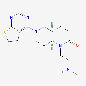 rel-(4aS,8aR)-1-[2-(methylamino)ethyl]-6-thieno[2,3-d]pyrimidin-4-yloctahydro-1,6-naphthyridin-2(1H)-one dihydrochloride