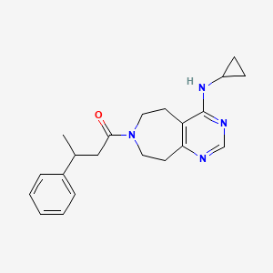 molecular formula C21H26N4O B5399105 N-cyclopropyl-7-(3-phenylbutanoyl)-6,7,8,9-tetrahydro-5H-pyrimido[4,5-d]azepin-4-amine 
