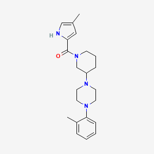 molecular formula C22H30N4O B5399113 1-(2-methylphenyl)-4-{1-[(4-methyl-1H-pyrrol-2-yl)carbonyl]-3-piperidinyl}piperazine 