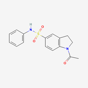 molecular formula C16H16N2O3S B5399119 1-acetyl-N-phenyl-5-indolinesulfonamide 