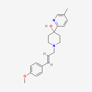 molecular formula C21H26N2O2 B5399124 1-[(2E)-3-(4-methoxyphenyl)prop-2-en-1-yl]-4-(5-methylpyridin-2-yl)piperidin-4-ol 