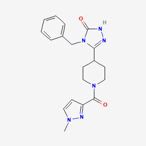 molecular formula C19H22N6O2 B5399143 4-benzyl-5-{1-[(1-methyl-1H-pyrazol-3-yl)carbonyl]-4-piperidinyl}-2,4-dihydro-3H-1,2,4-triazol-3-one 