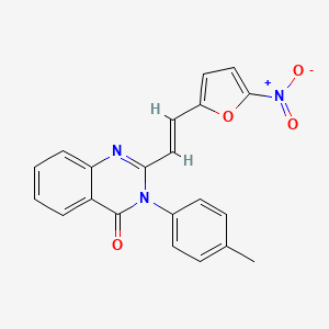 molecular formula C21H15N3O4 B5399156 3-(4-methylphenyl)-2-[2-(5-nitro-2-furyl)vinyl]-4(3H)-quinazolinone 