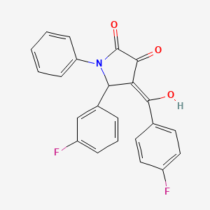 4-(4-fluorobenzoyl)-5-(3-fluorophenyl)-3-hydroxy-1-phenyl-1,5-dihydro-2H-pyrrol-2-one