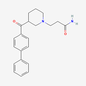 molecular formula C21H24N2O2 B5399191 3-[3-(biphenyl-4-ylcarbonyl)piperidin-1-yl]propanamide 