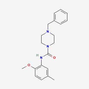 4-benzyl-N-(2-methoxy-5-methylphenyl)-1-piperazinecarboxamide