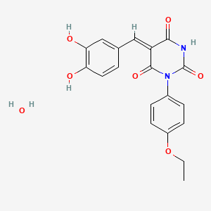 5-(3,4-dihydroxybenzylidene)-1-(4-ethoxyphenyl)-2,4,6(1H,3H,5H)-pyrimidinetrione hydrate