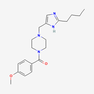 molecular formula C20H28N4O2 B5399226 1-[(2-butyl-1H-imidazol-4-yl)methyl]-4-(4-methoxybenzoyl)piperazine 