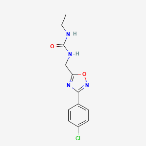 molecular formula C12H13ClN4O2 B5399227 N-{[3-(4-chlorophenyl)-1,2,4-oxadiazol-5-yl]methyl}-N'-ethylurea 