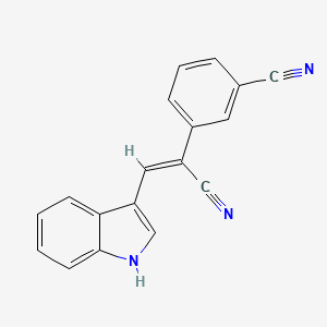 molecular formula C18H11N3 B5399249 3-[1-cyano-2-(1H-indol-3-yl)vinyl]benzonitrile 