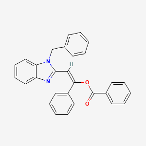 molecular formula C29H22N2O2 B5399253 2-(1-benzyl-1H-benzimidazol-2-yl)-1-phenylvinyl benzoate 