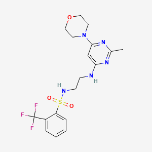 N-(2-{[2-methyl-6-(4-morpholinyl)-4-pyrimidinyl]amino}ethyl)-2-(trifluoromethyl)benzenesulfonamide