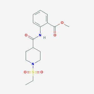 methyl 2-({[1-(ethylsulfonyl)-4-piperidinyl]carbonyl}amino)benzoate