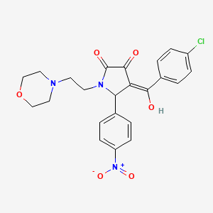 4-(4-chlorobenzoyl)-3-hydroxy-1-[2-(4-morpholinyl)ethyl]-5-(4-nitrophenyl)-1,5-dihydro-2H-pyrrol-2-one