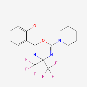 molecular formula C17H17F6N3O2 B5399366 2-(2-methoxyphenyl)-6-piperidin-1-yl-4,4-bis(trifluoromethyl)-4H-1,3,5-oxadiazine 