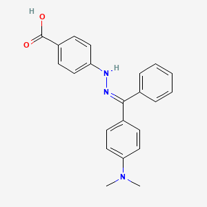 4-{2-[[4-(dimethylamino)phenyl](phenyl)methylene]hydrazino}benzoic acid