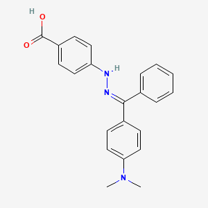 molecular formula C22H21N3O2 B5399390 4-{2-[[4-(dimethylamino)phenyl](phenyl)methylene]hydrazino}benzoic acid 