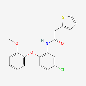 molecular formula C19H16ClNO3S B5399426 N-[5-chloro-2-(2-methoxyphenoxy)phenyl]-2-(2-thienyl)acetamide 