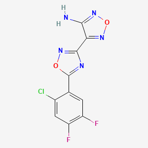 molecular formula C10H4ClF2N5O2 B5399450 4-[5-(2-chloro-4,5-difluorophenyl)-1,2,4-oxadiazol-3-yl]-1,2,5-oxadiazol-3-amine 