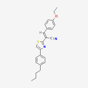 molecular formula C24H24N2OS B5399468 2-[4-(4-butylphenyl)-1,3-thiazol-2-yl]-3-(4-ethoxyphenyl)acrylonitrile 