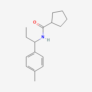 molecular formula C16H23NO B5399469 N-[1-(4-methylphenyl)propyl]cyclopentanecarboxamide 