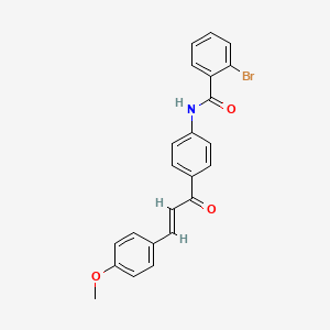 molecular formula C23H18BrNO3 B5399477 2-bromo-N-{4-[3-(4-methoxyphenyl)acryloyl]phenyl}benzamide 