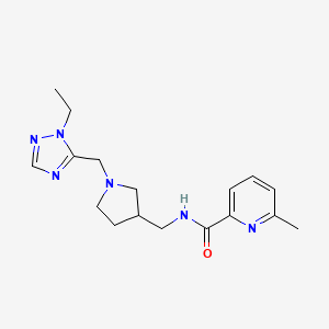 N-({1-[(1-ethyl-1H-1,2,4-triazol-5-yl)methyl]pyrrolidin-3-yl}methyl)-6-methylpyridine-2-carboxamide
