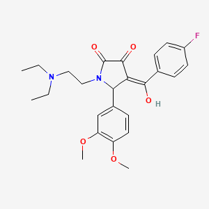 1-[2-(diethylamino)ethyl]-5-(3,4-dimethoxyphenyl)-4-(4-fluorobenzoyl)-3-hydroxy-1,5-dihydro-2H-pyrrol-2-one