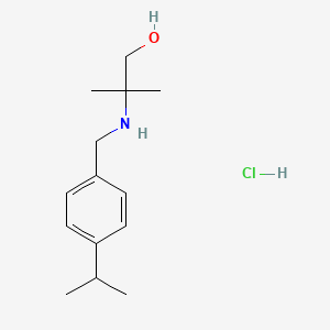 molecular formula C14H24ClNO B5399490 2-[(4-isopropylbenzyl)amino]-2-methyl-1-propanol hydrochloride 