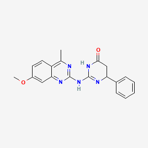 molecular formula C20H19N5O2 B5399491 2-[(7-methoxy-4-methylquinazolin-2-yl)amino]-6-phenyl-5,6-dihydropyrimidin-4(3H)-one 