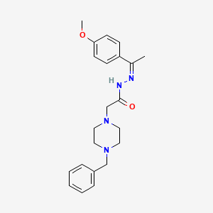 molecular formula C22H28N4O2 B5399506 2-(4-benzyl-1-piperazinyl)-N'-[1-(4-methoxyphenyl)ethylidene]acetohydrazide CAS No. 303103-82-4