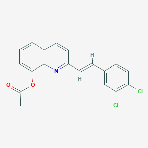 molecular formula C19H13Cl2NO2 B5399509 2-[2-(3,4-dichlorophenyl)vinyl]-8-quinolinyl acetate 