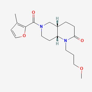 molecular formula C18H26N2O4 B5399529 (4aS*,8aR*)-1-(3-methoxypropyl)-6-(3-methyl-2-furoyl)octahydro-1,6-naphthyridin-2(1H)-one 