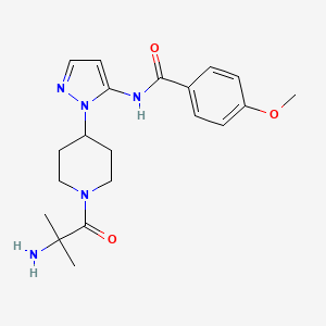 4-methoxy-N-{1-[1-(2-methylalanyl)-4-piperidinyl]-1H-pyrazol-5-yl}benzamide hydrochloride