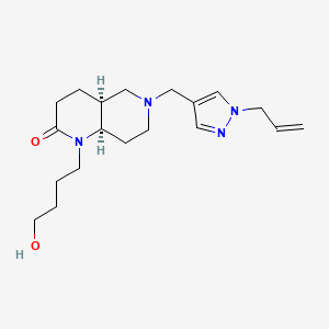 molecular formula C19H30N4O2 B5399539 (4aS*,8aR*)-6-[(1-allyl-1H-pyrazol-4-yl)methyl]-1-(4-hydroxybutyl)octahydro-1,6-naphthyridin-2(1H)-one 