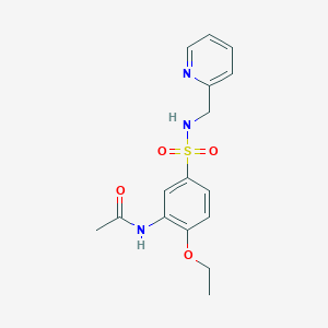 molecular formula C16H19N3O4S B5399561 N-(2-ethoxy-5-{[(2-pyridinylmethyl)amino]sulfonyl}phenyl)acetamide 