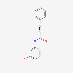 molecular formula C16H12FNO B5399575 N-(3-fluoro-4-methylphenyl)-3-phenyl-2-propynamide 