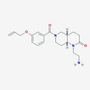molecular formula C20H27N3O3 B5399583 rel-(4aS,8aR)-6-[3-(allyloxy)benzoyl]-1-(2-aminoethyl)octahydro-1,6-naphthyridin-2(1H)-one hydrochloride 