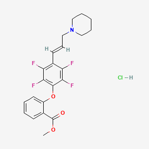 molecular formula C22H22ClF4NO3 B5399585 methyl 2-{2,3,5,6-tetrafluoro-4-[3-(1-piperidinyl)-1-propen-1-yl]phenoxy}benzoate hydrochloride 